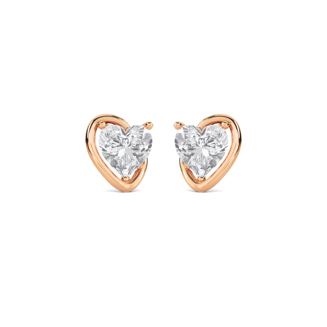 Heart Cluster Stud Earrings