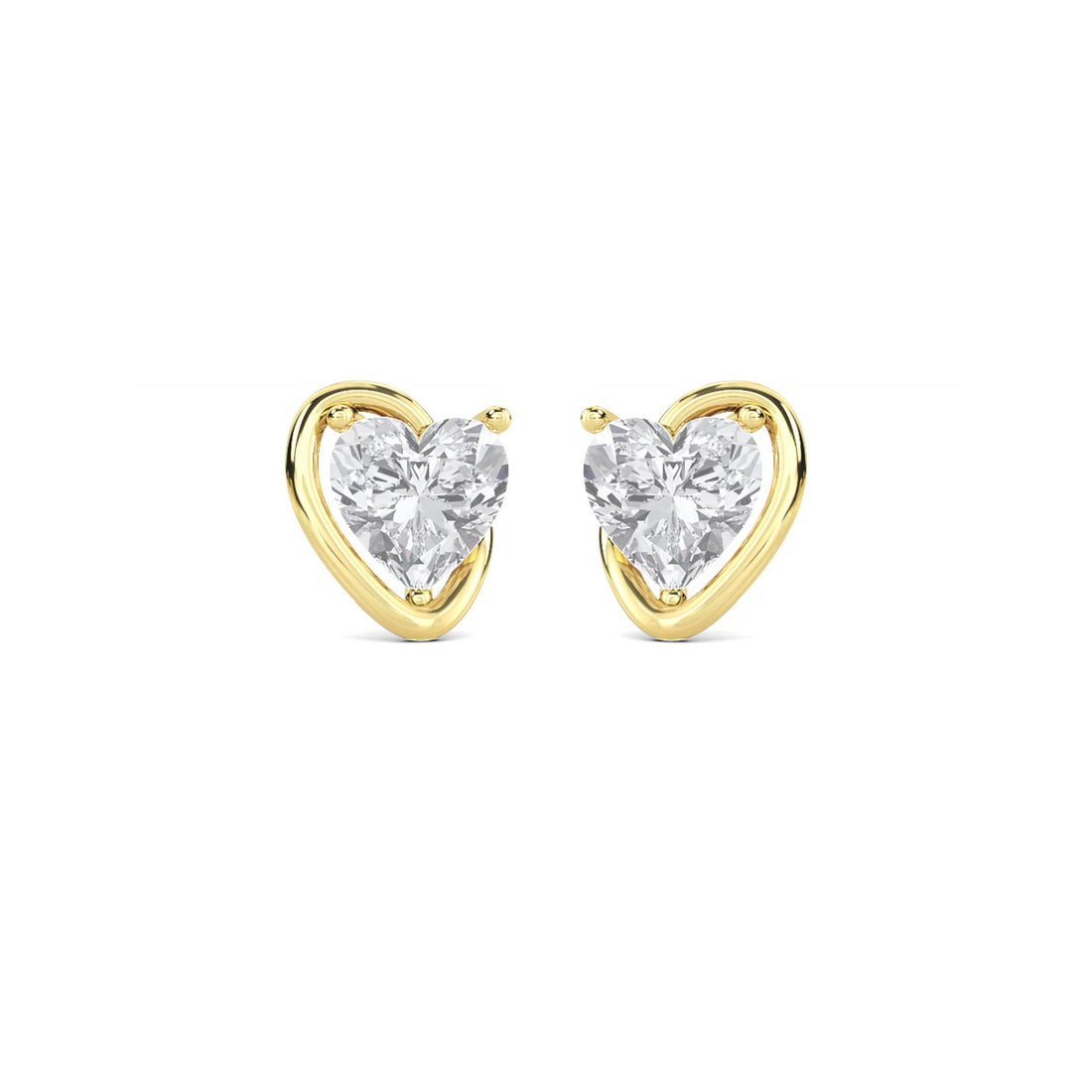 Heart Cluster Stud Earrings - image 1