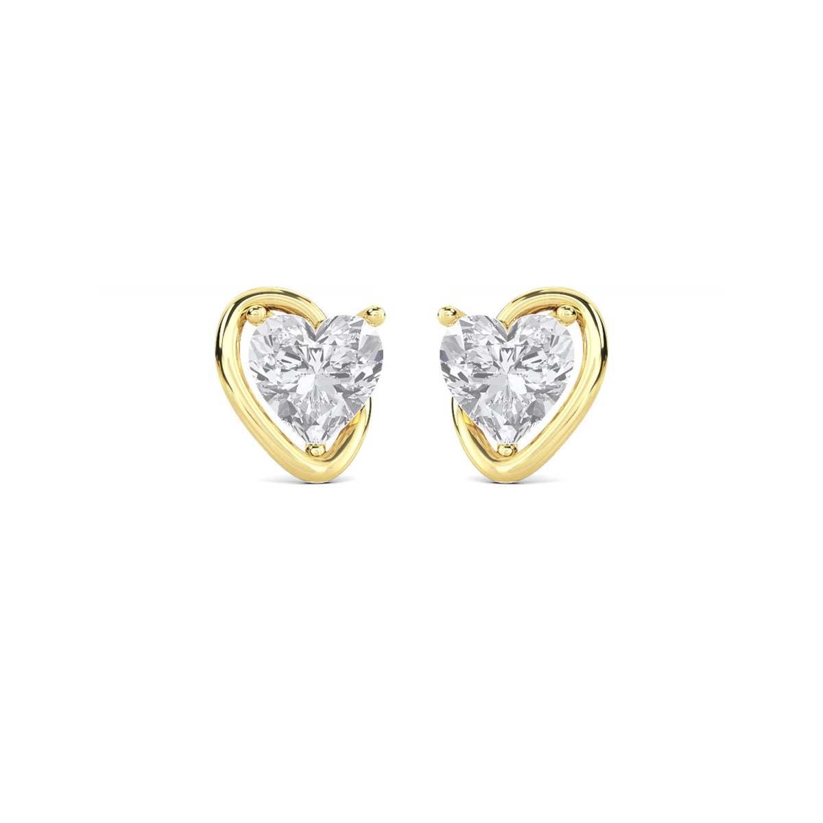 Heart Cluster Stud Earrings - image 1