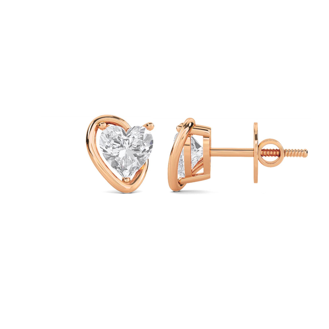 Heart Cluster Stud Earrings