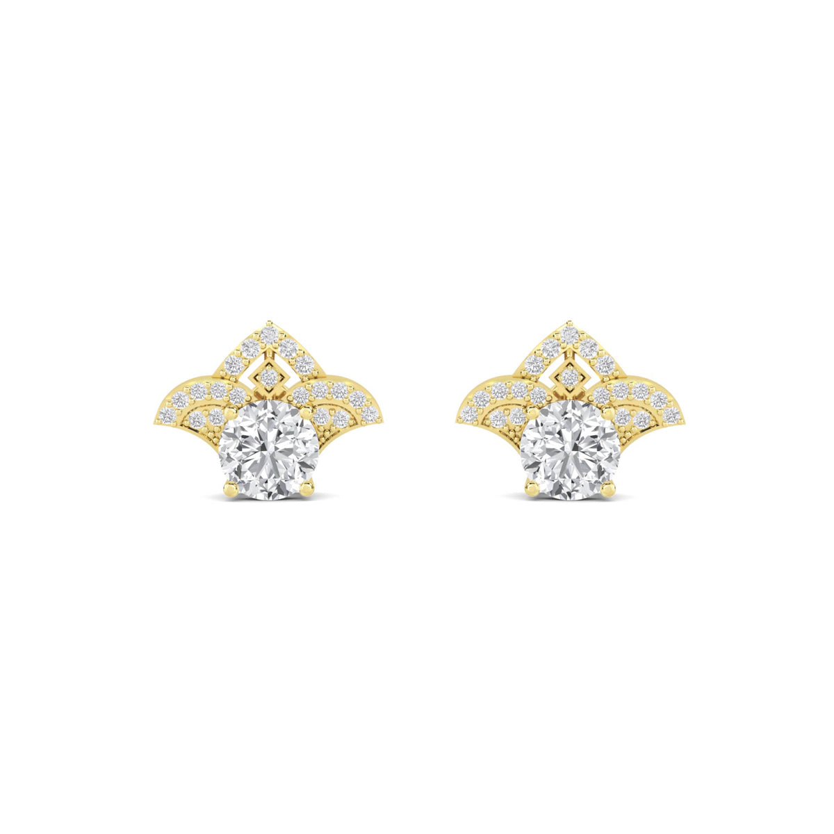 Fleur Cluster Stud Earrings - image 1
