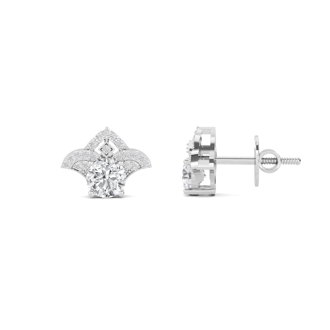 Fleur Cluster Stud Earrings (Silver)