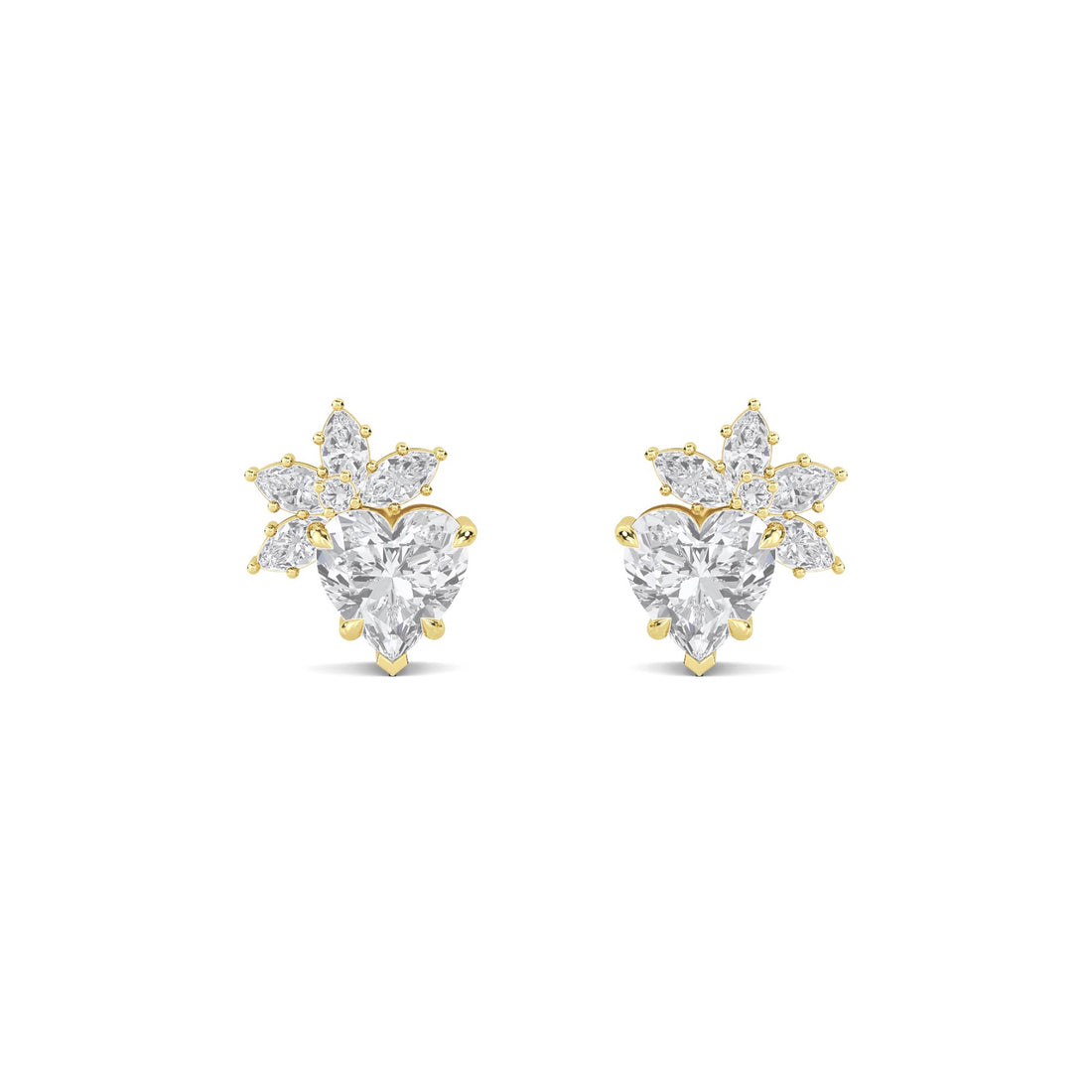 Snowflake Cluster Stud Earrings - image 1