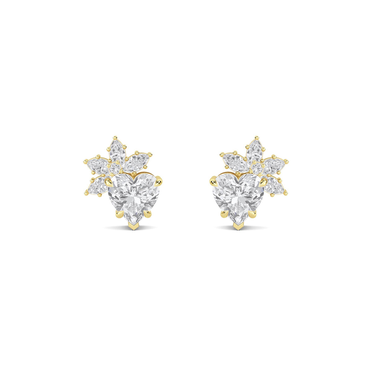 Snowflake Cluster Stud Earrings - image 1