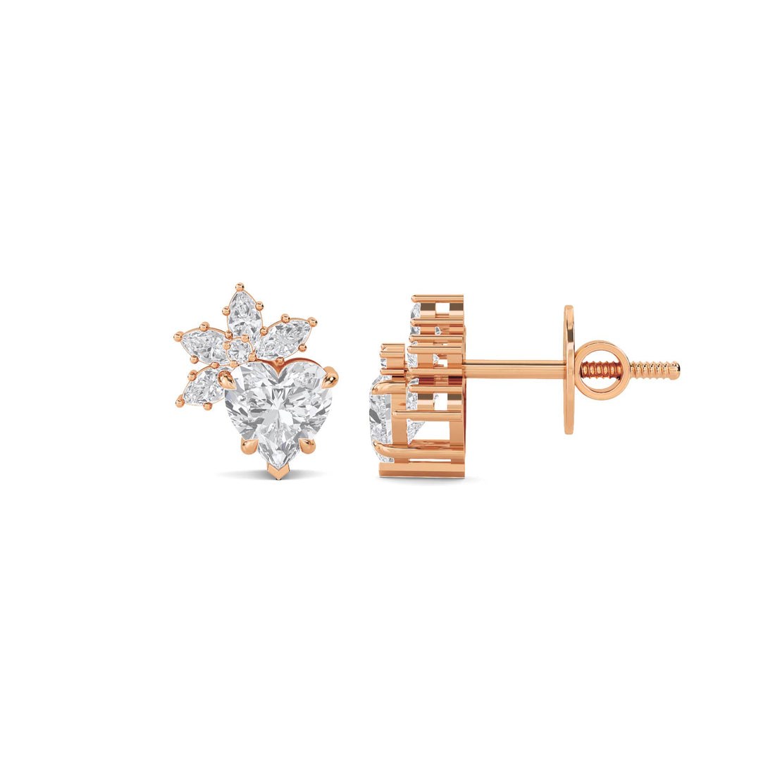 Snowflake Cluster Stud Earrings