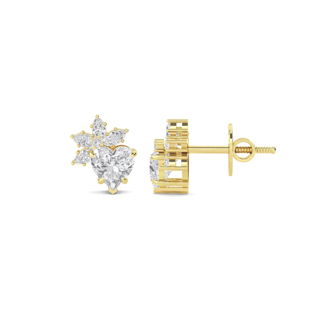 Snowflake Cluster Stud Earrings