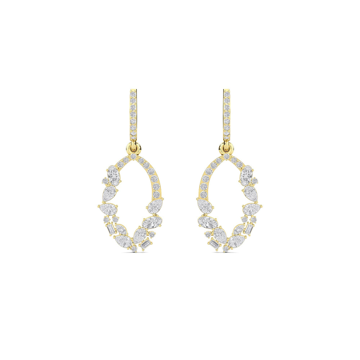 Marquise Oval Drop Earrings - image 1