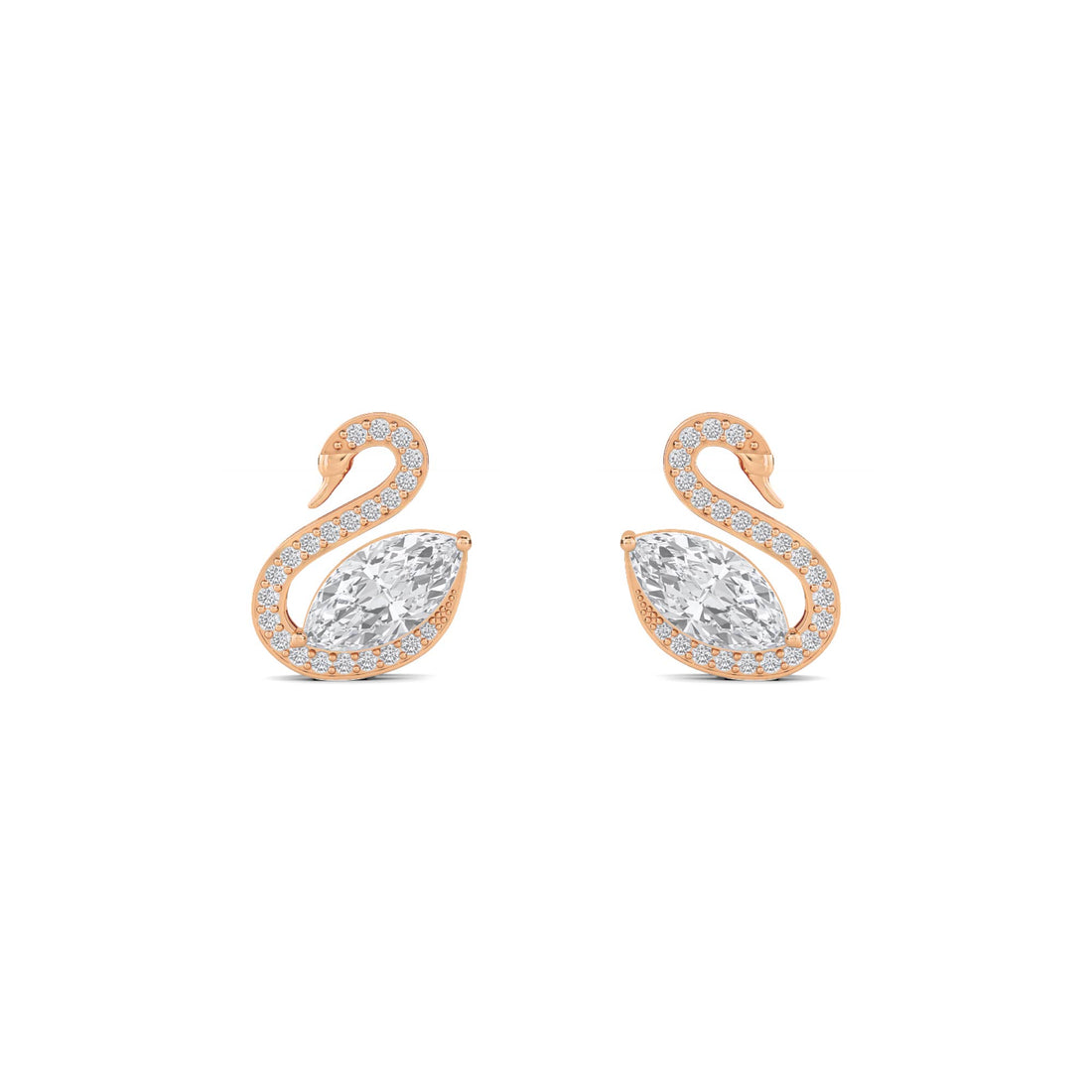 Swan Stud Earrings