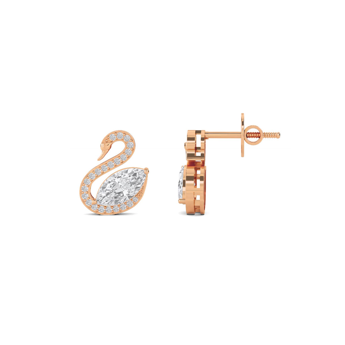 Swan Stud Earrings