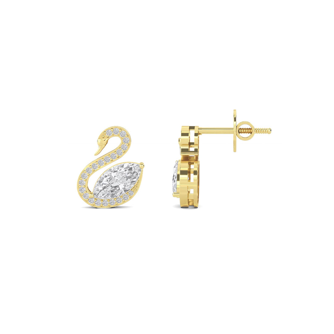 Swan Stud Earrings