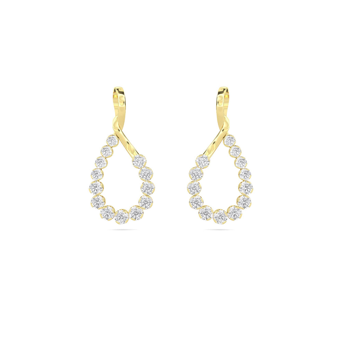 Open Teardrop Drop Earrings - image 1