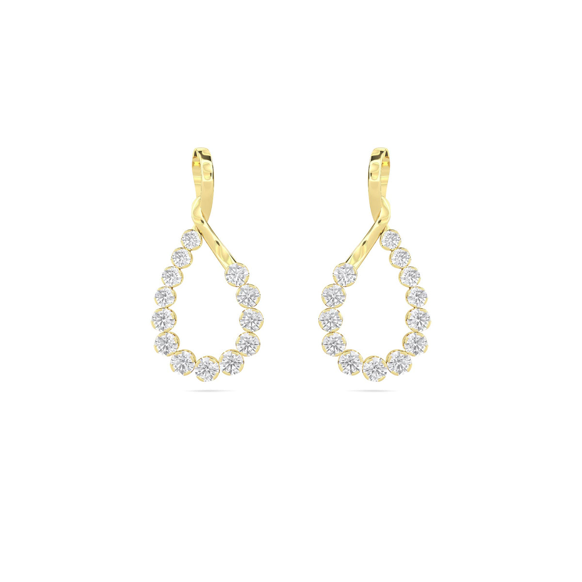 Open Teardrop Drop Earrings - image 1