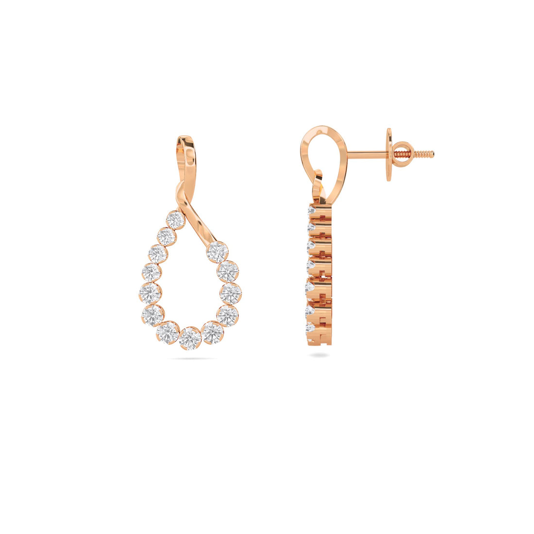 Open Teardrop Drop Earrings