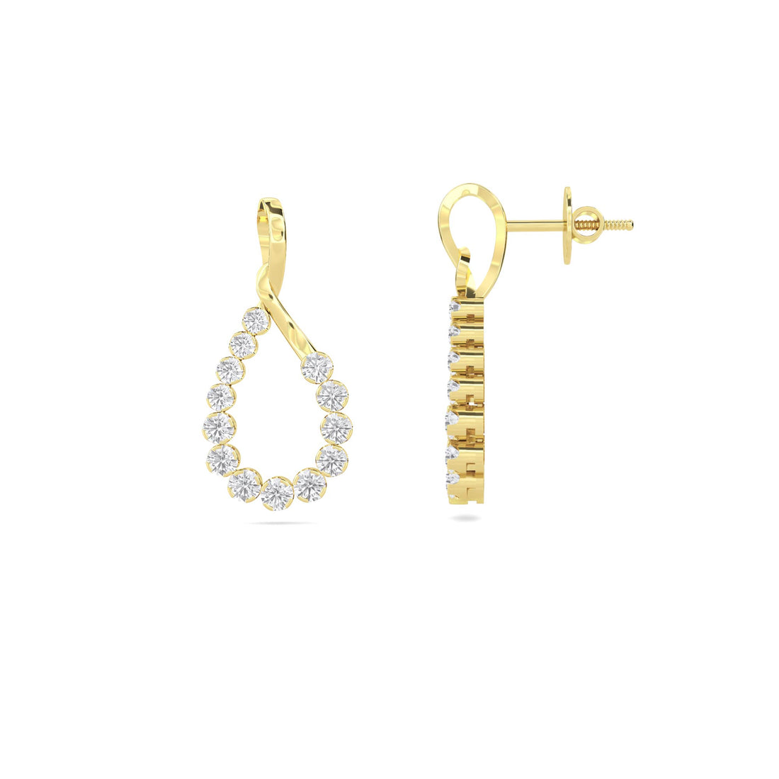 Open Teardrop Drop Earrings