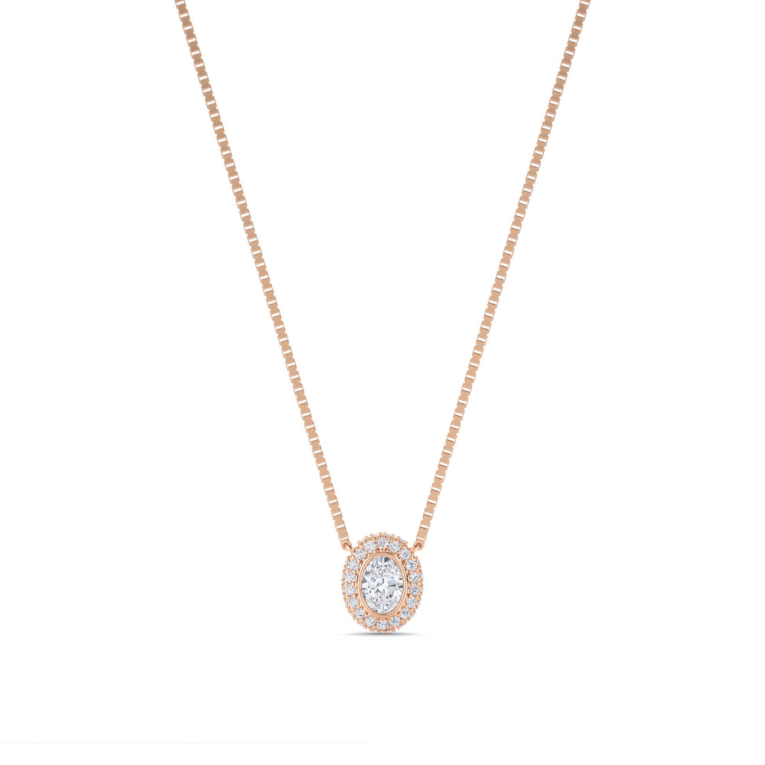 Oval Halo Pendant
