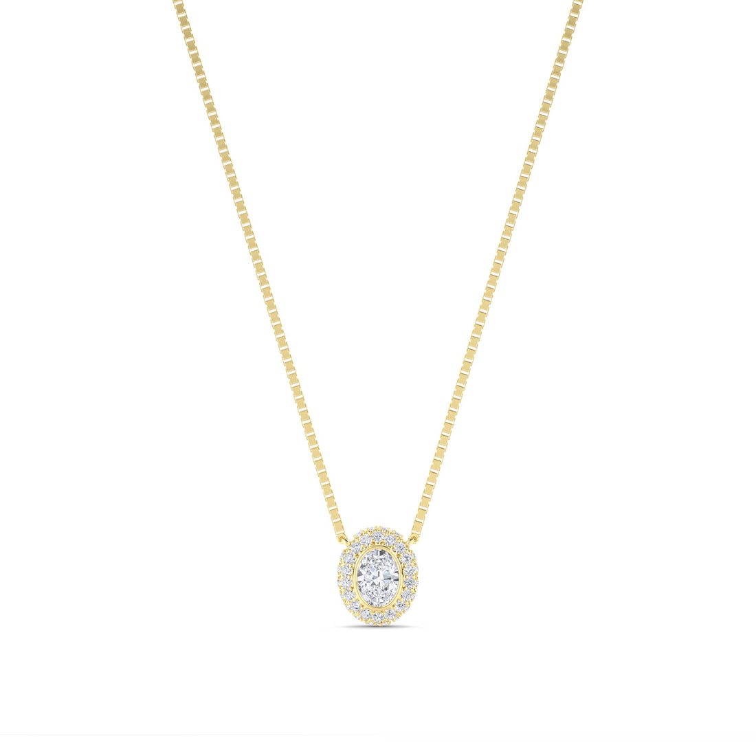 Oval Halo Pendant - image 1