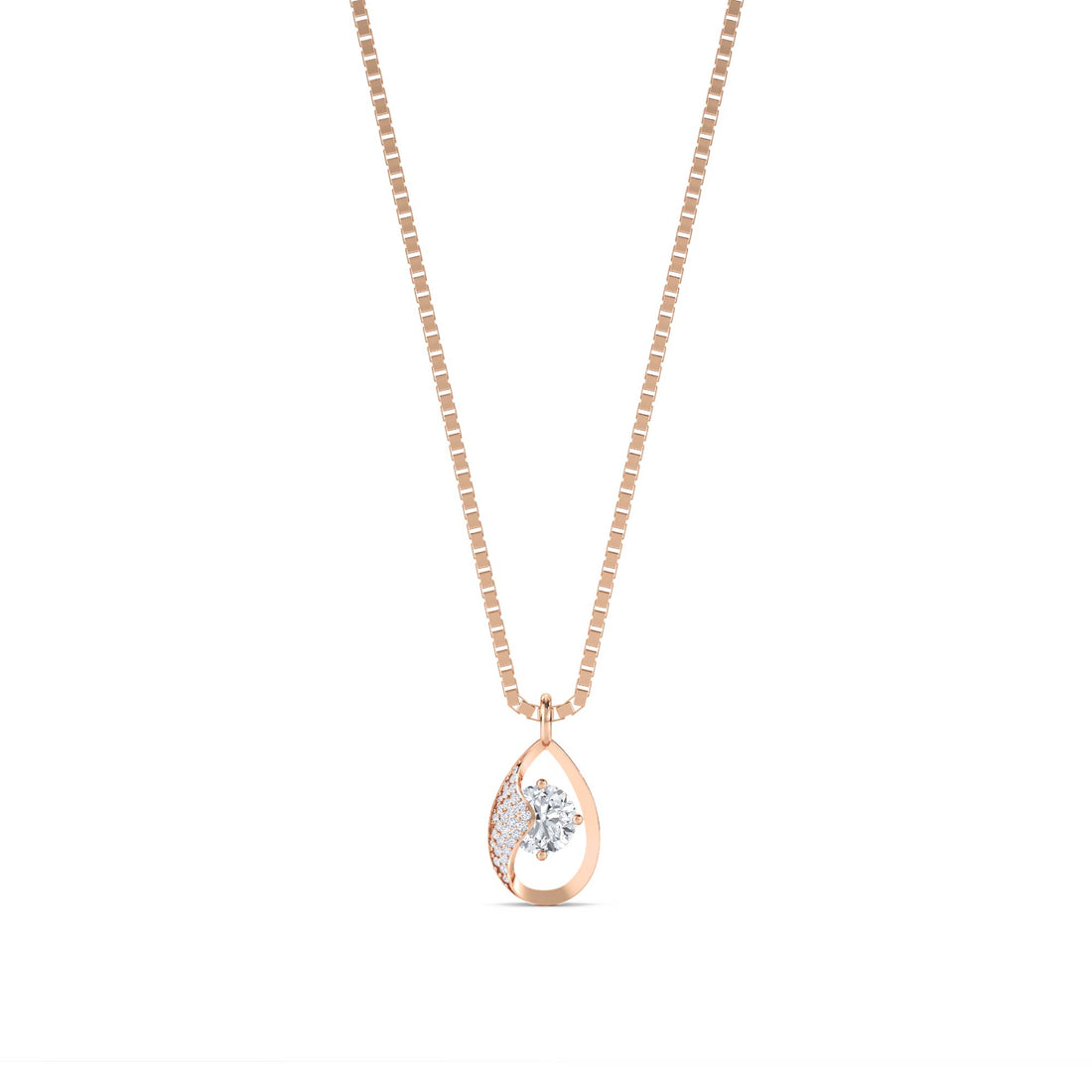 Teardrop Pave Diamond Pendant