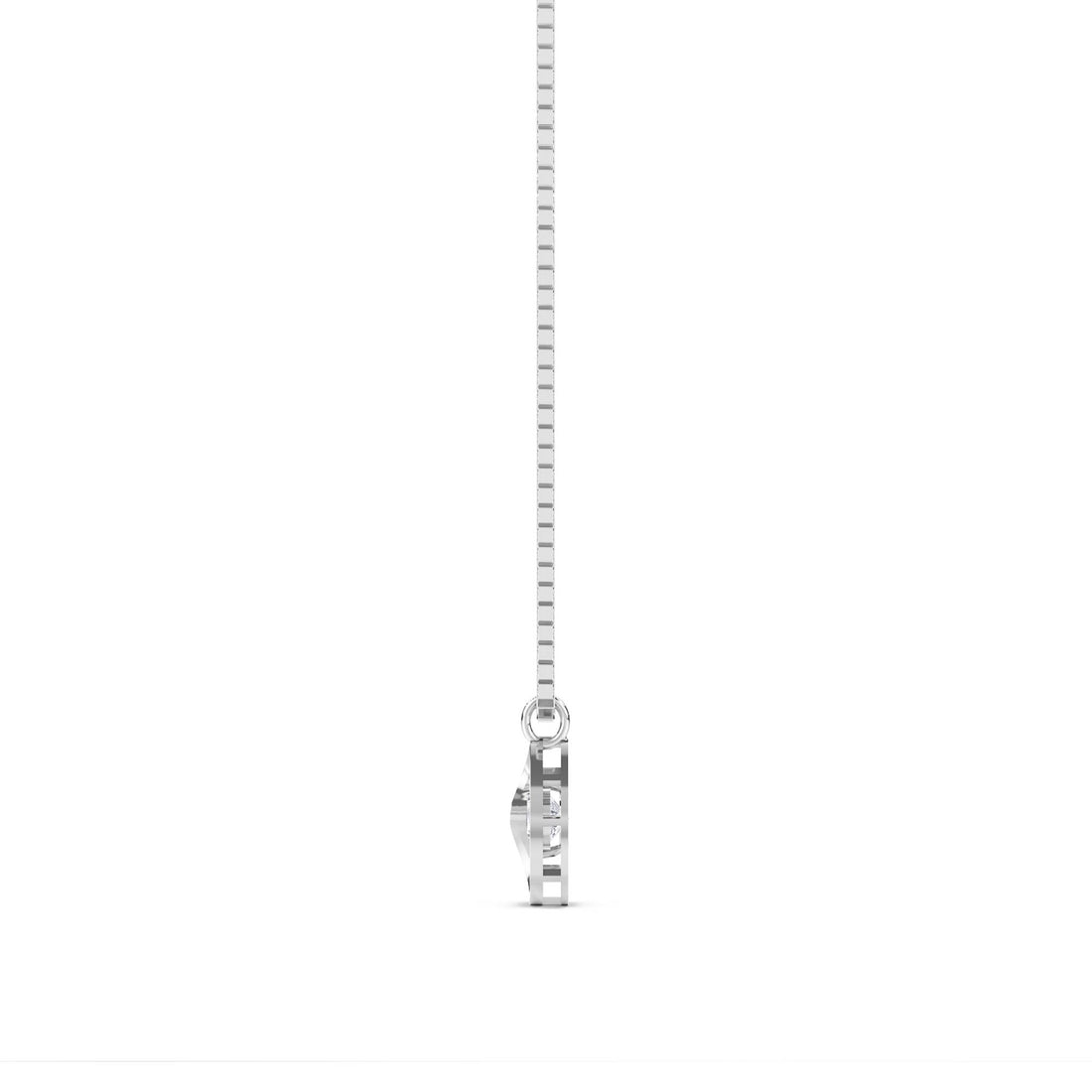 Teardrop Pave Diamond Pendant (Silver)