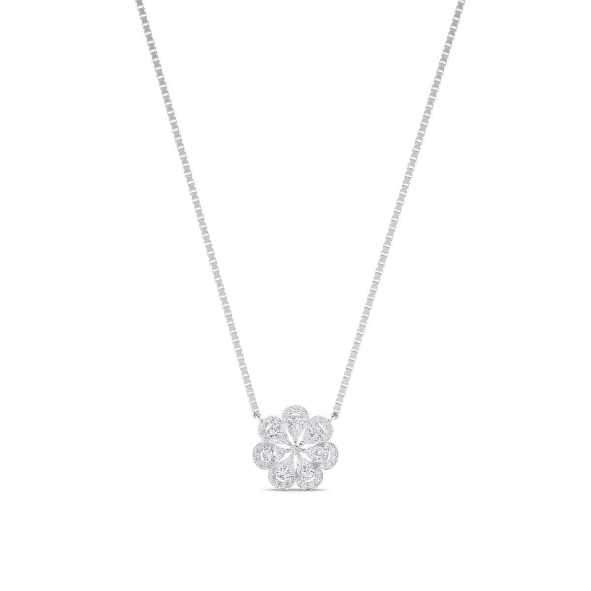 Floral Cluster Pendant (Silver) - image 1