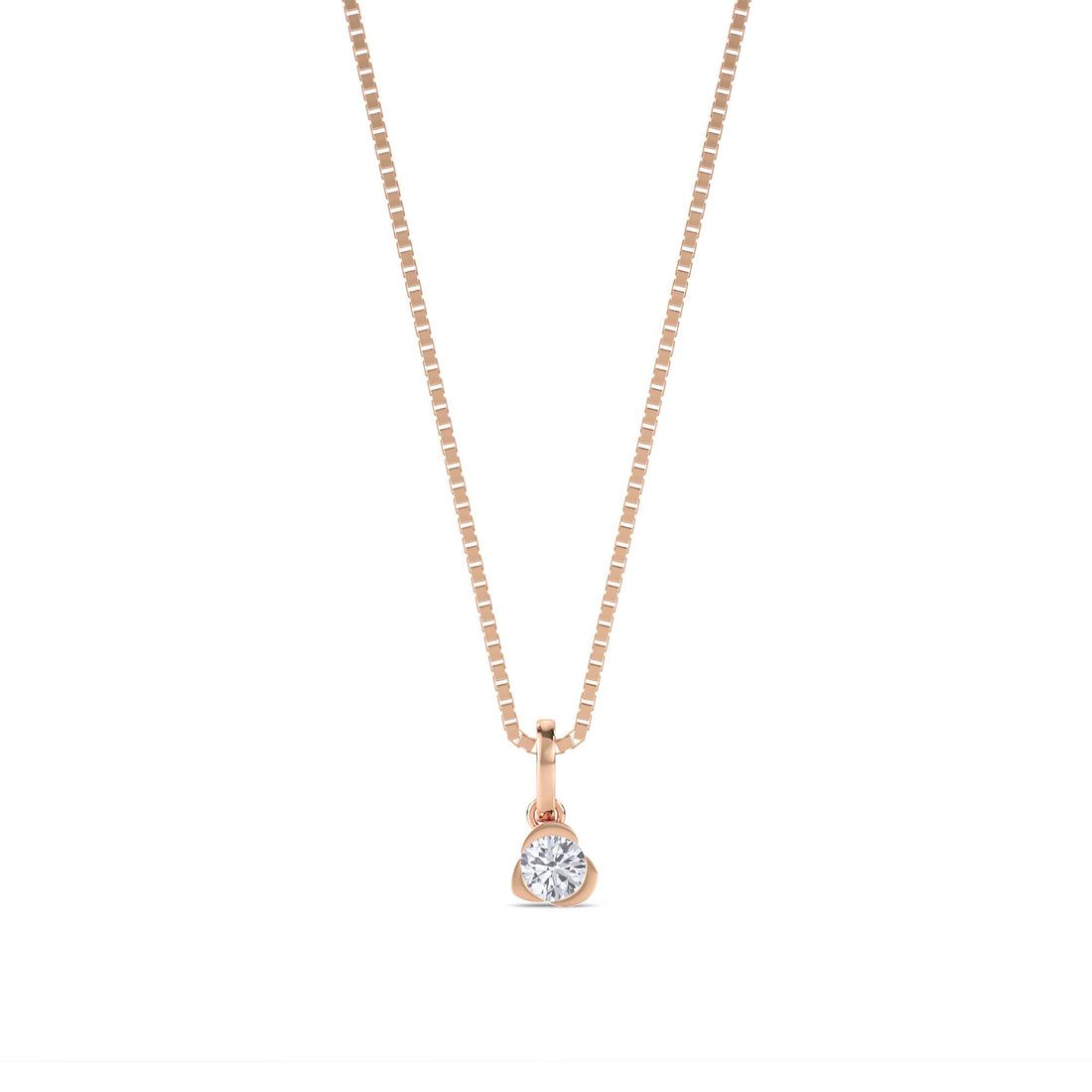 Round Bezel Solitaire Pendant