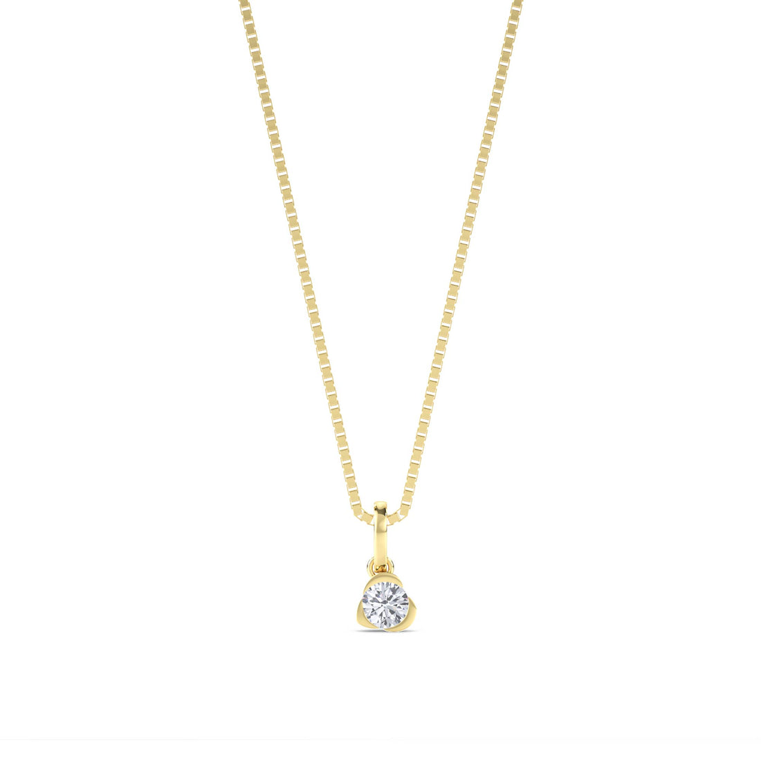 Round Bezel Solitaire Pendant - image 1