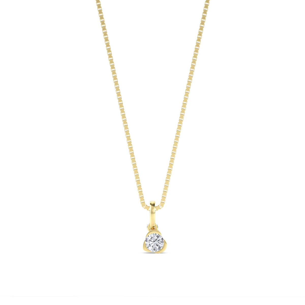 Round Bezel Solitaire Pendant - image 1