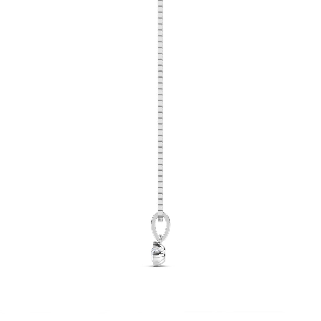 Round Bezel Solitaire Pendant (Silver)