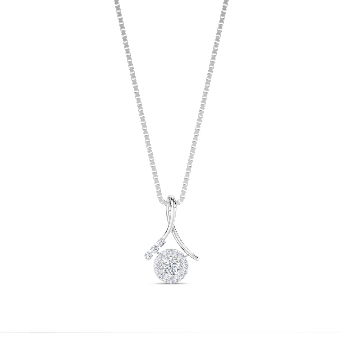 Ribbon Swirl Cluster Pendant (Silver) - image 1