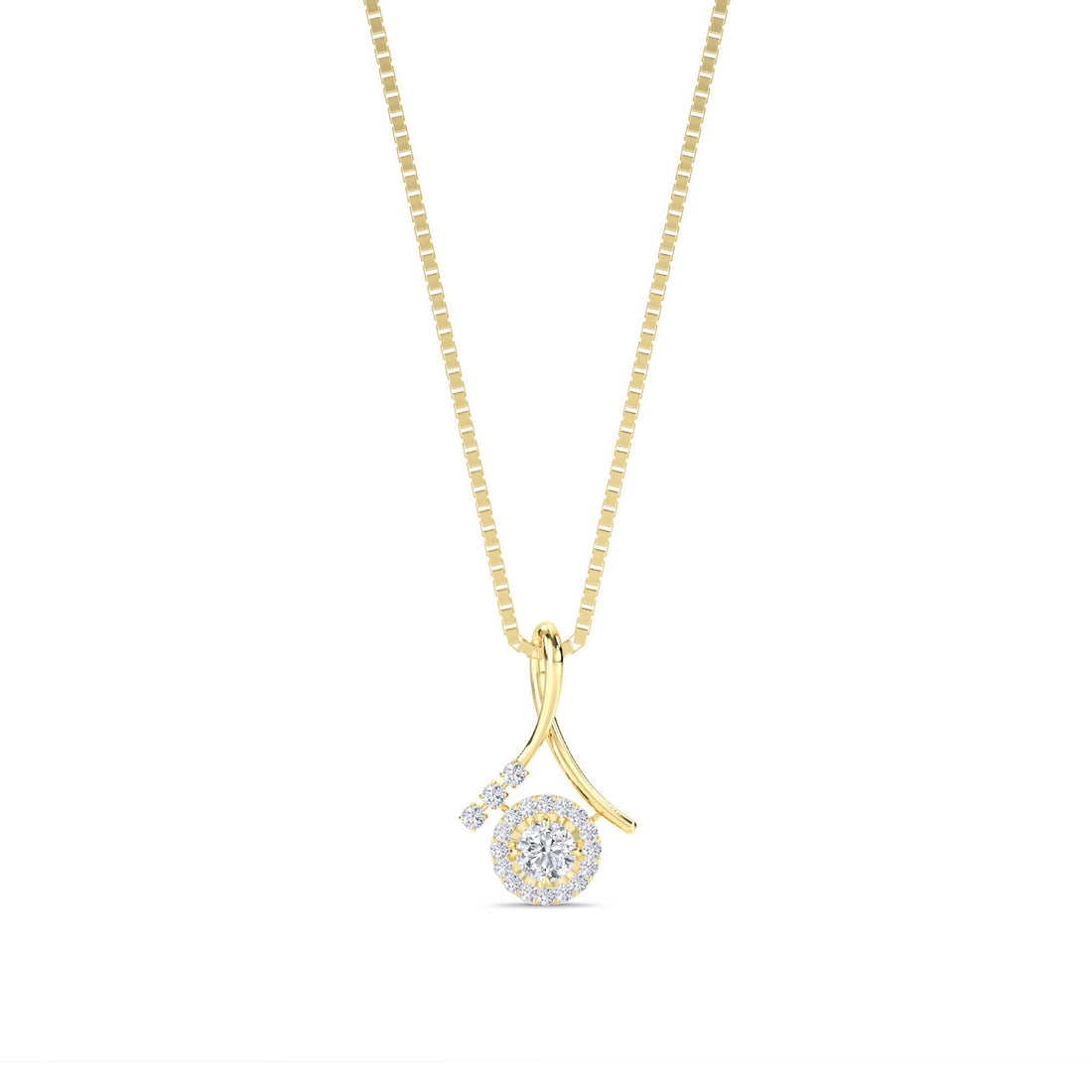 Ribbon Swirl Cluster Pendant - image 1