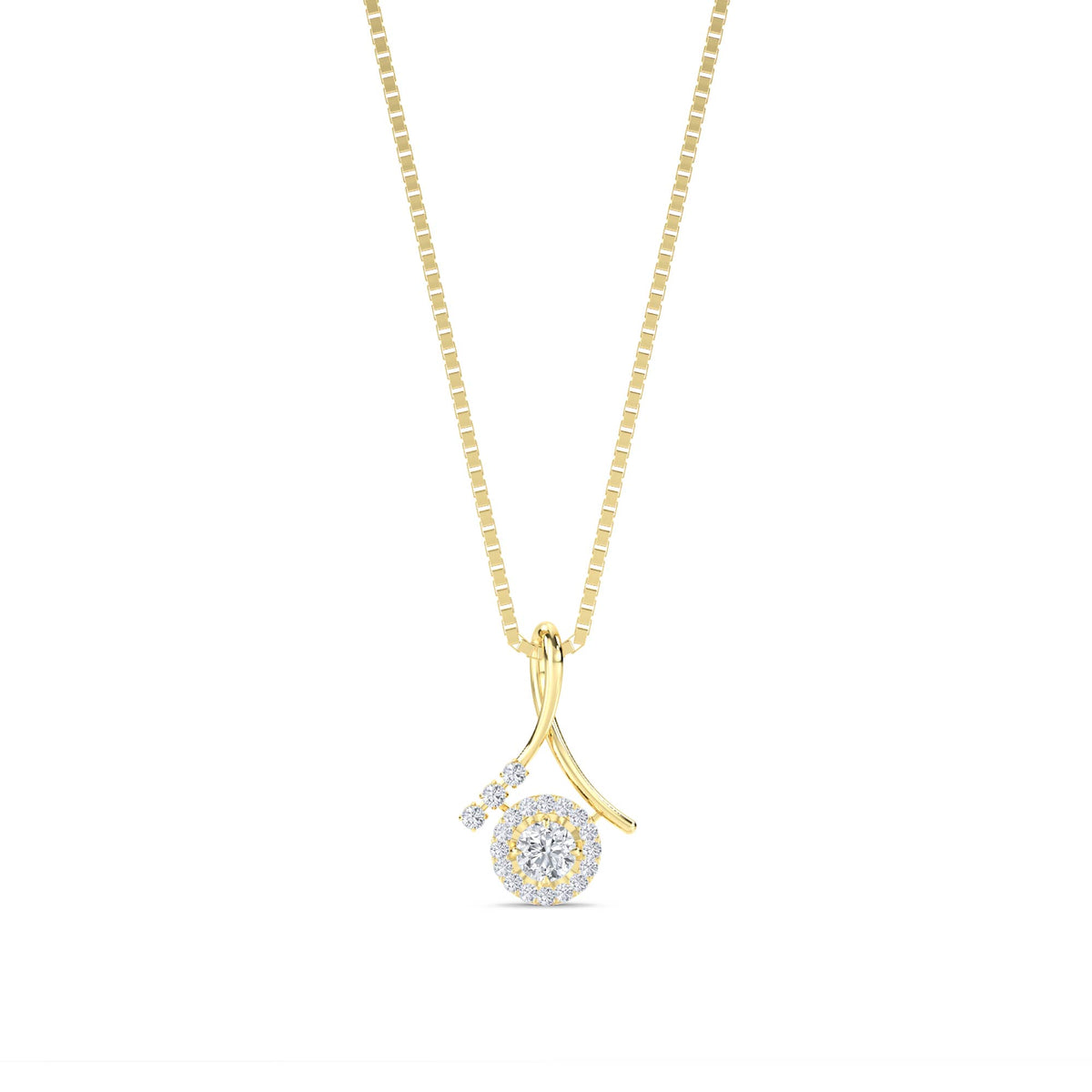 Ribbon Swirl Cluster Pendant - image 1