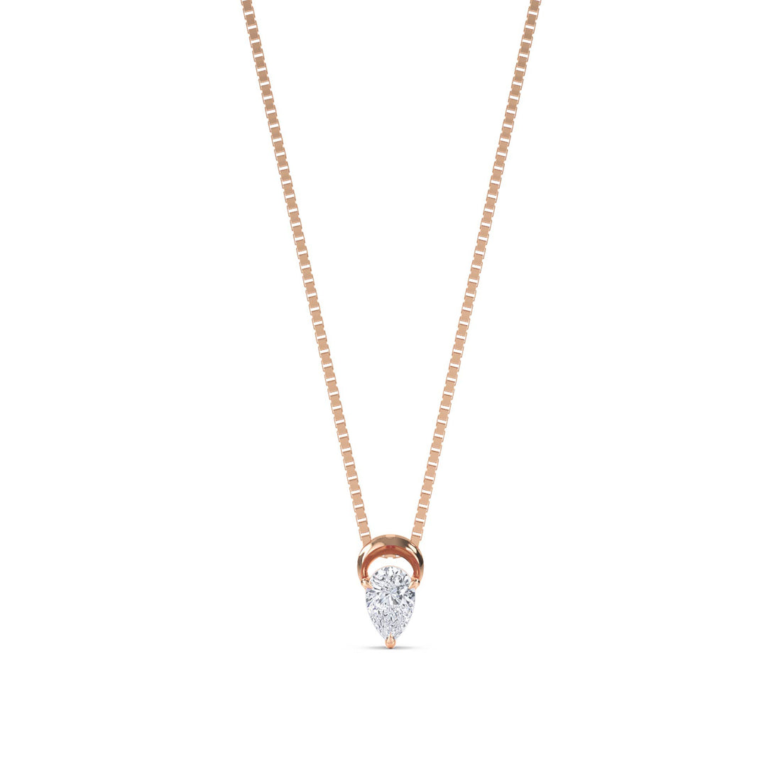 Pear Solitaire Drop Pendant