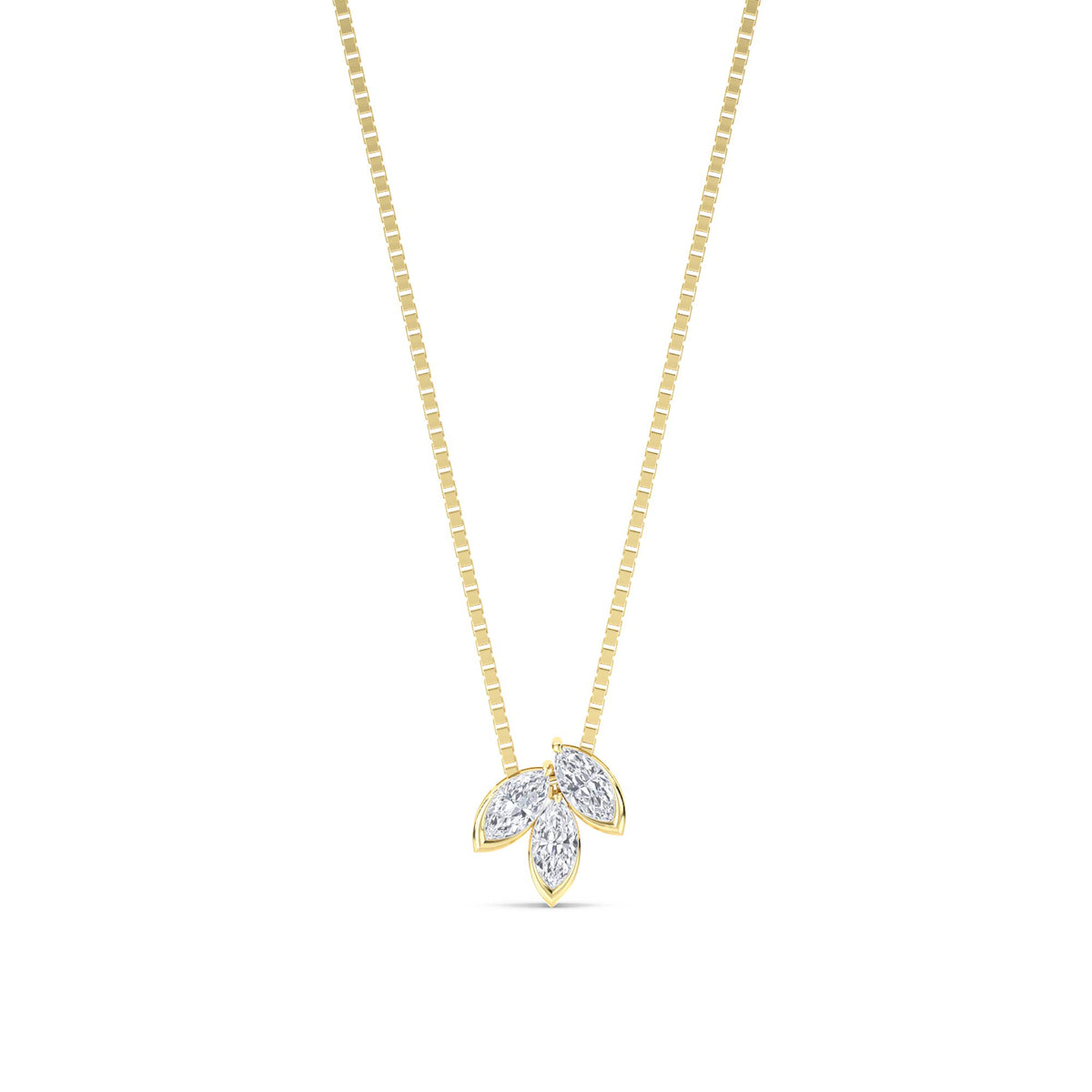 Triple Marquise Leaf Pendant - image 1
