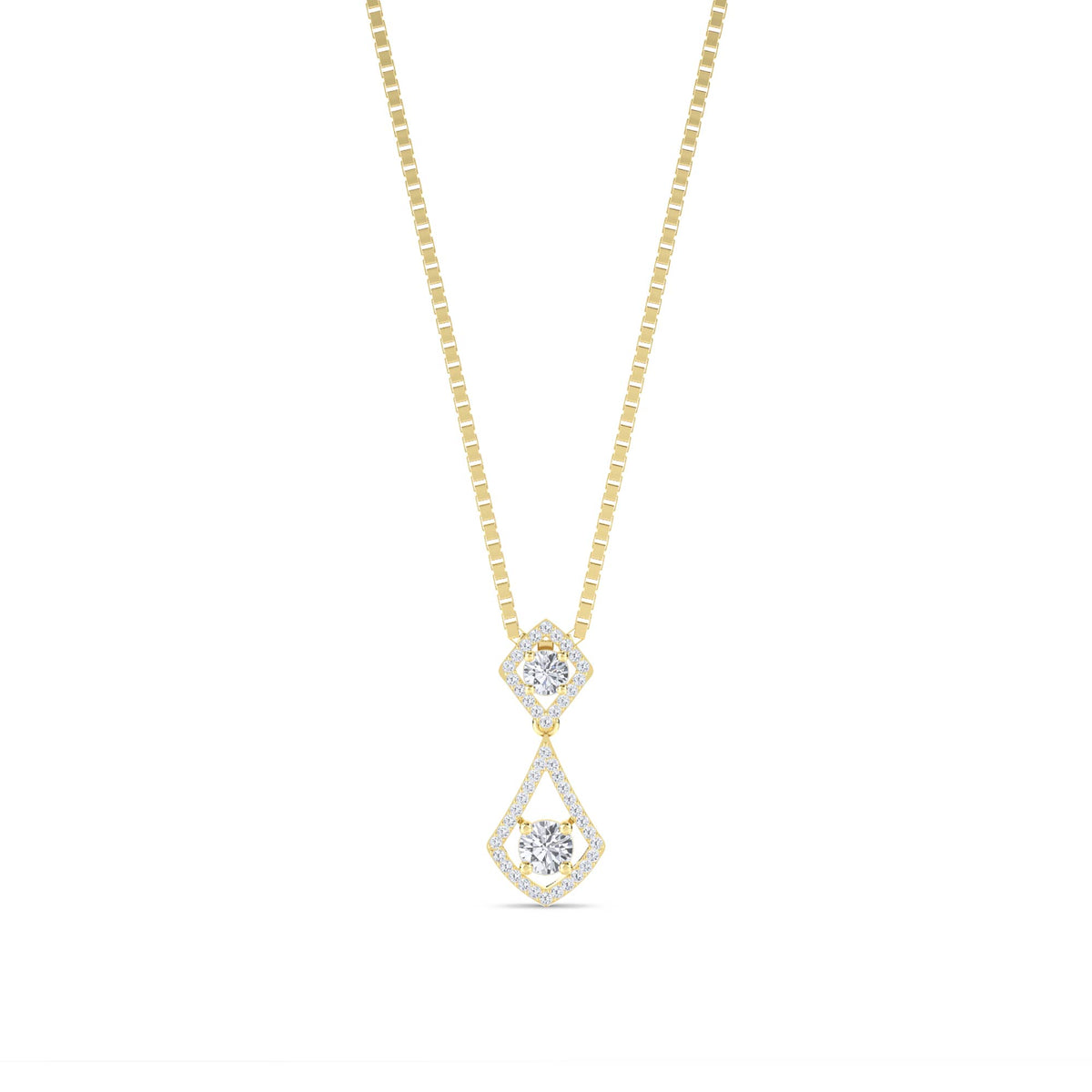 Double Kite Diamond Pendant - image 1