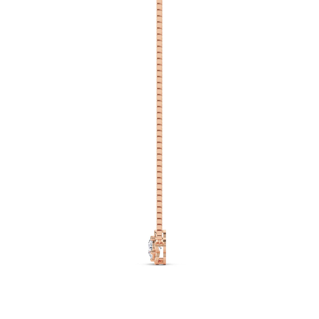 Round Flower Solitaire Pendant