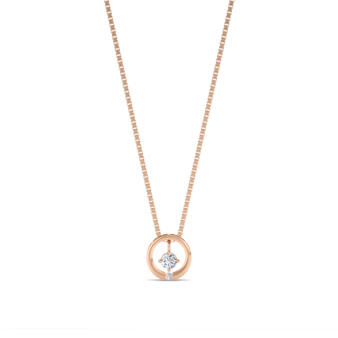 Open Circle Solitaire Pendant