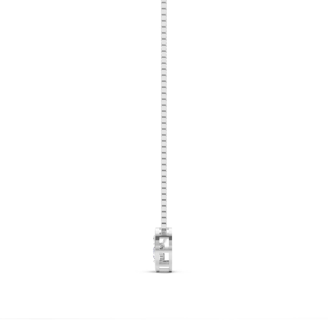 Open Circle Solitaire Pendant (Silver)