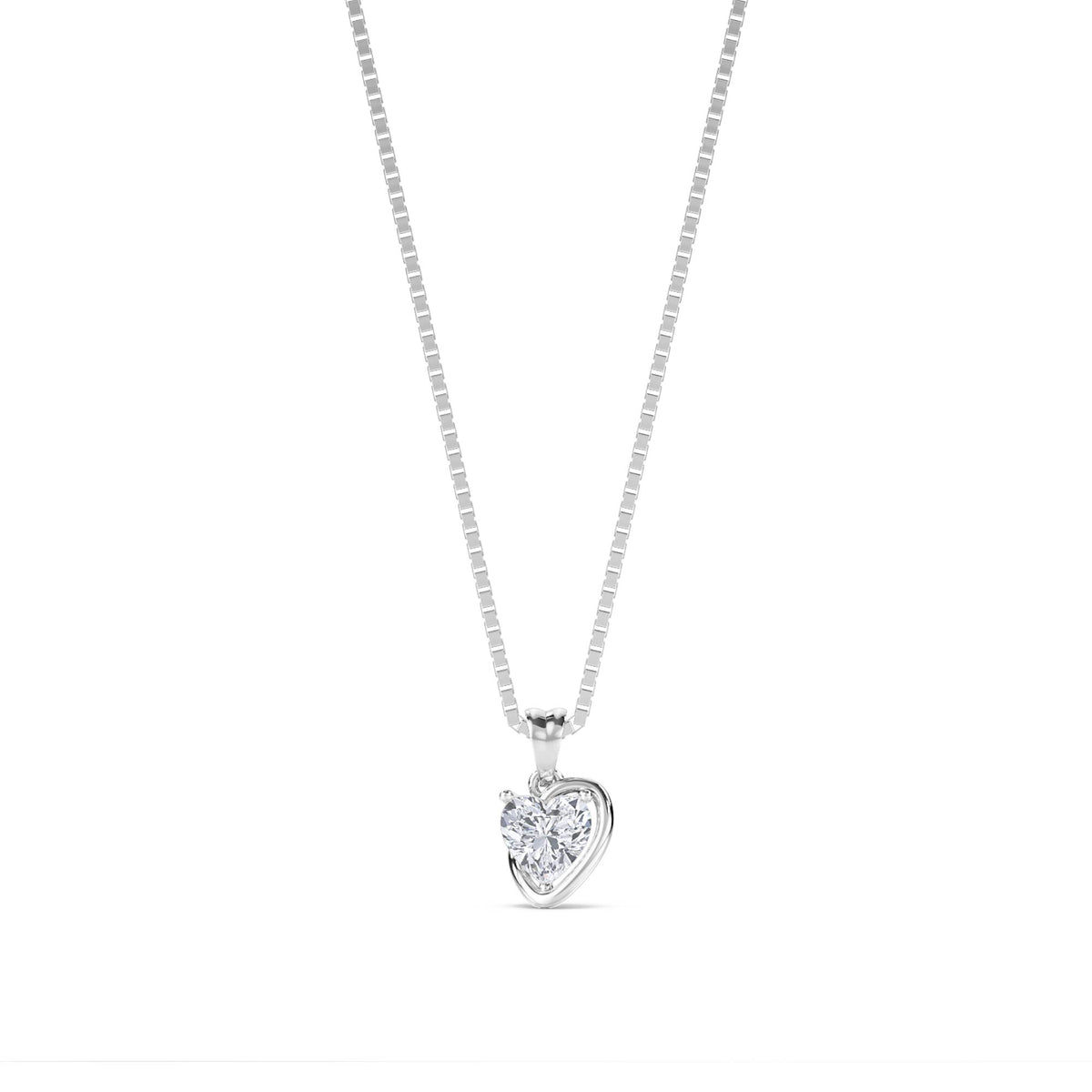 Heart Halo Pendant (Silver) - image 1
