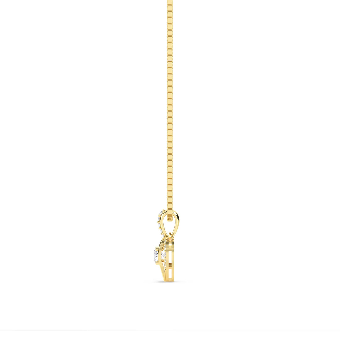 Heart Solitaire Halo Pendant