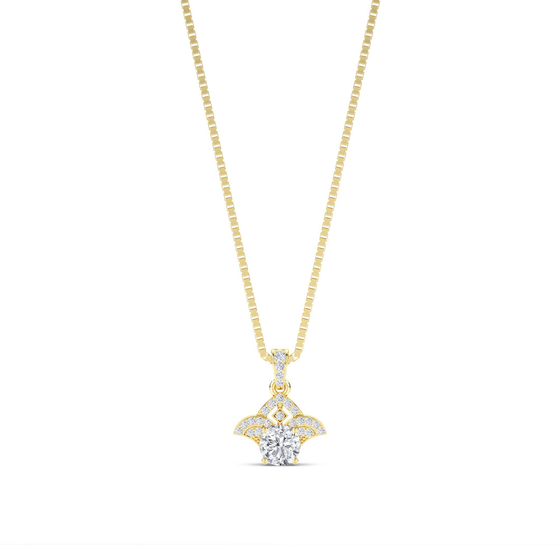 Fleur Diamond Cluster Pendant - image 1