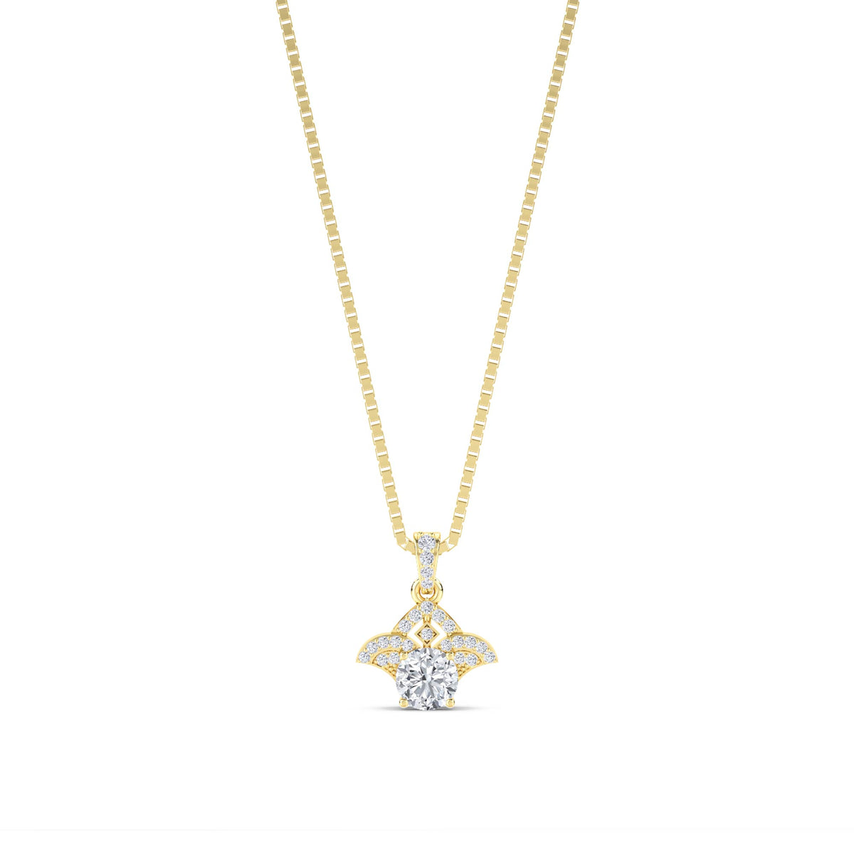 Fleur Diamond Cluster Pendant - image 1