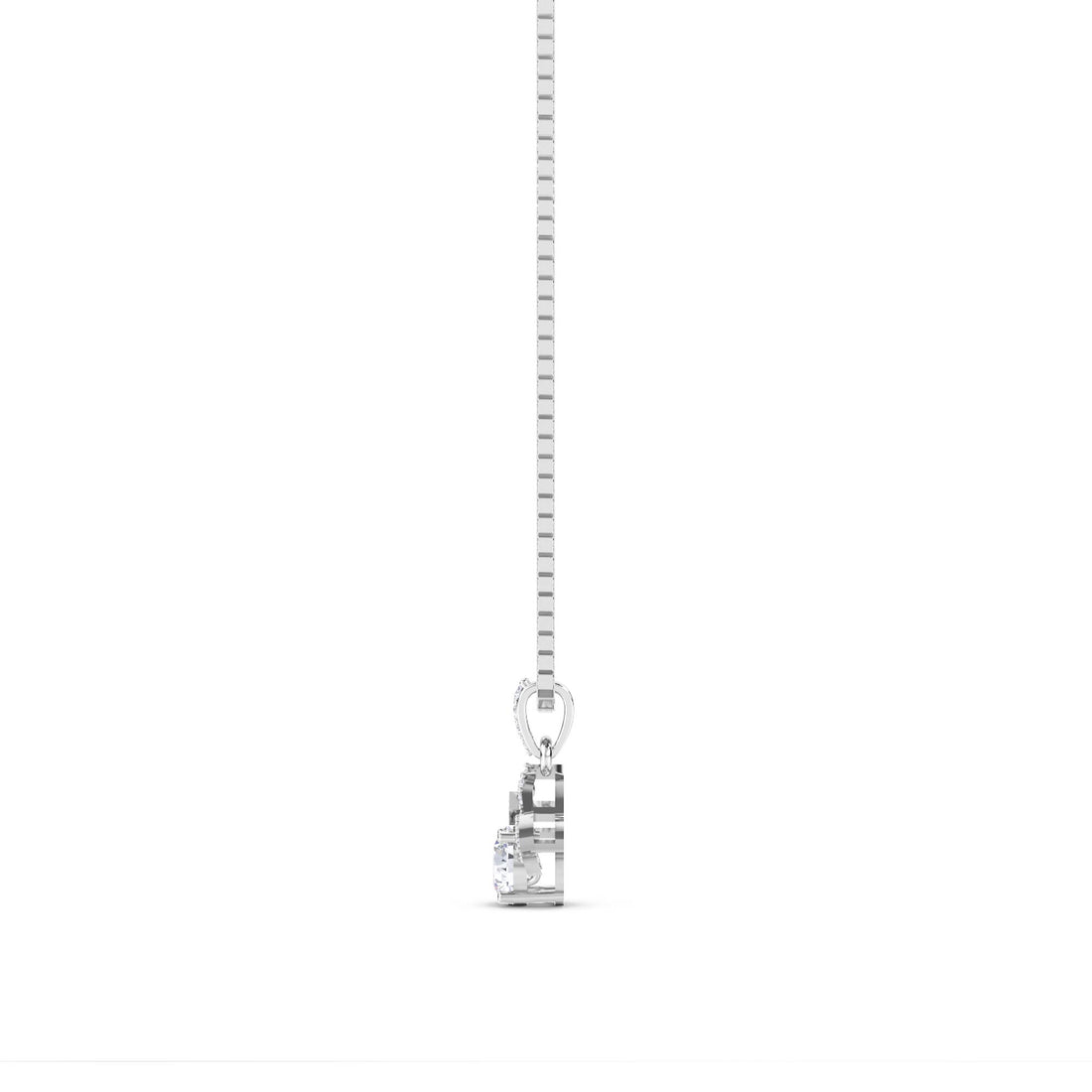 Fleur Diamond Cluster Pendant (Silver)