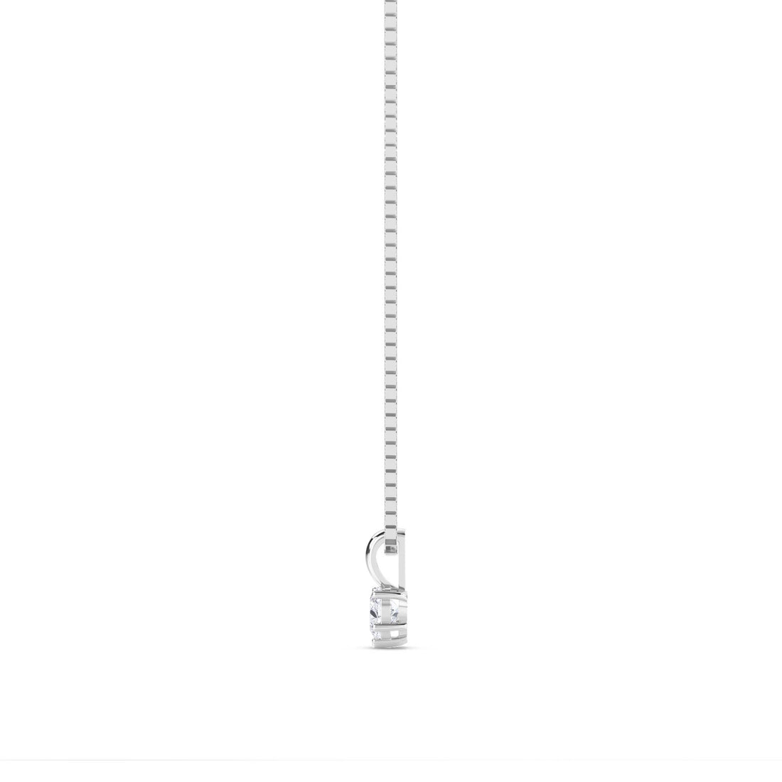Heart Solitaire Pendant (Silver)