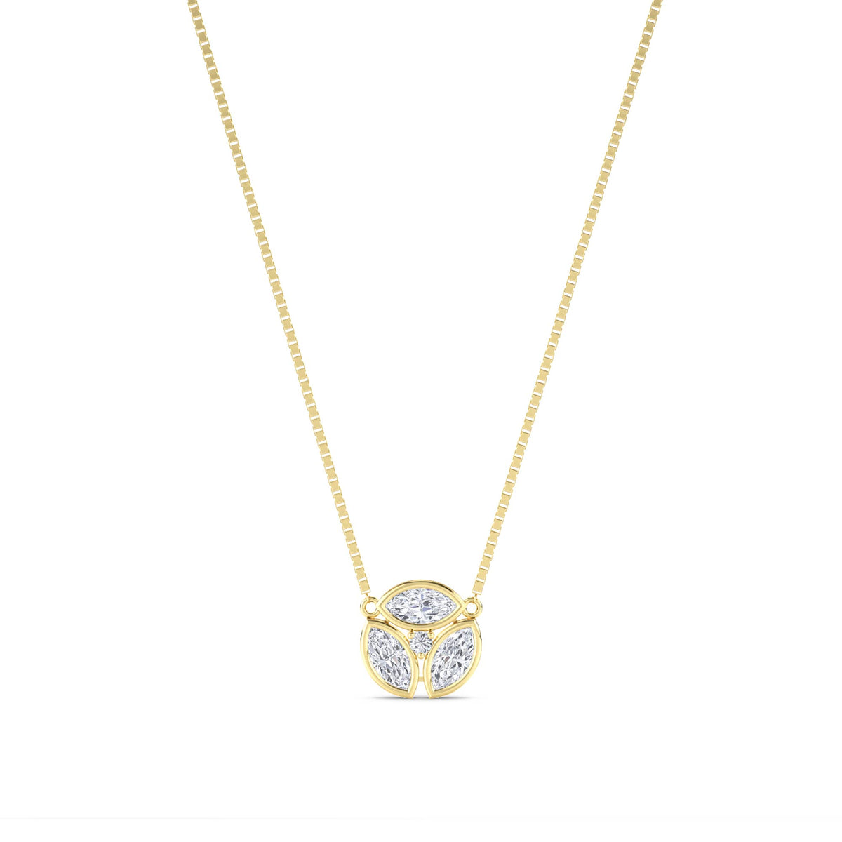 Marquise Trio Cluster Pendant - image 1
