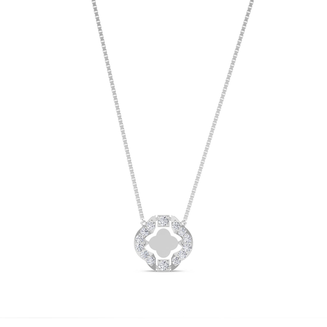 Quatrefoil Halo Pendant (Silver) - image 1