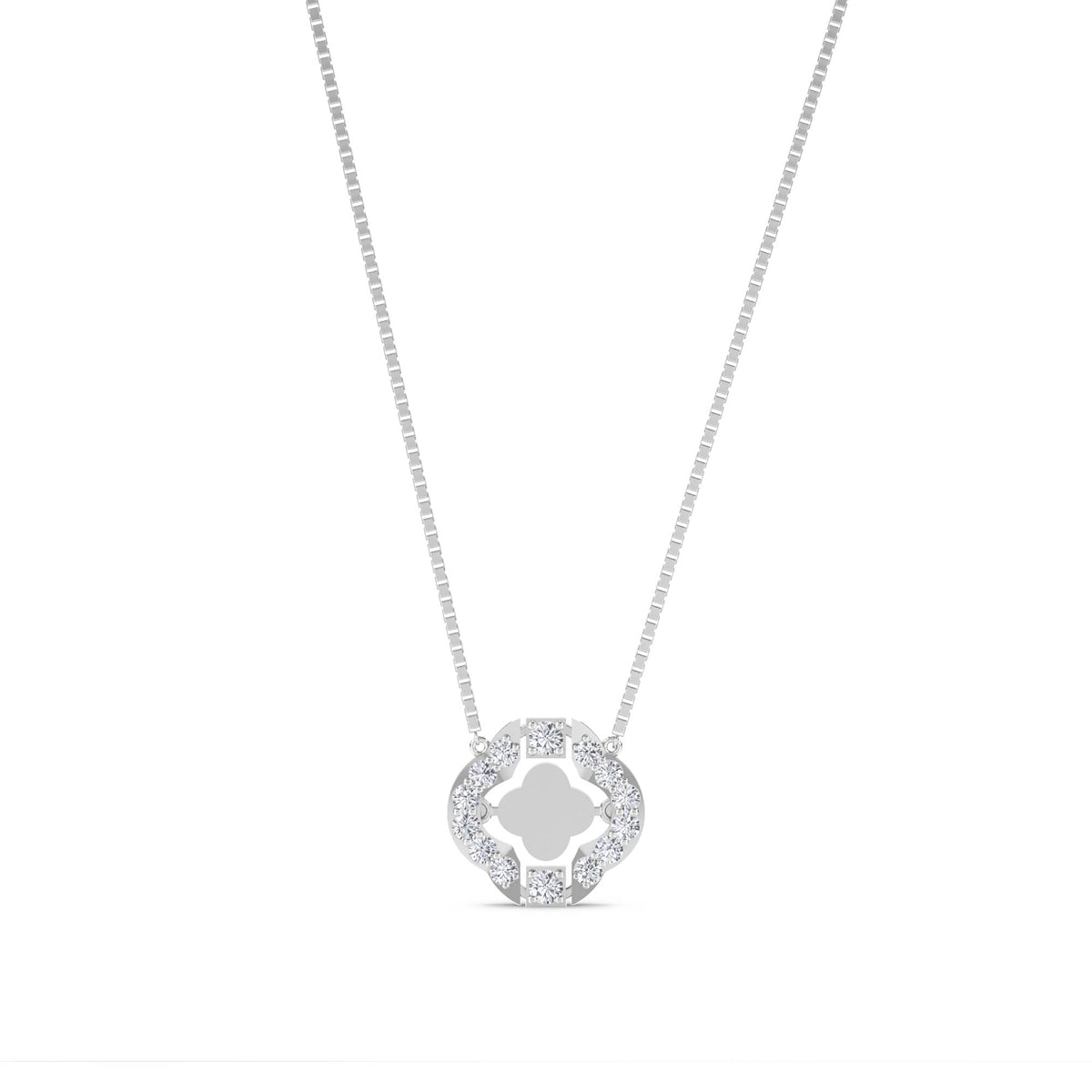 Quatrefoil Halo Pendant (Silver) - image 1