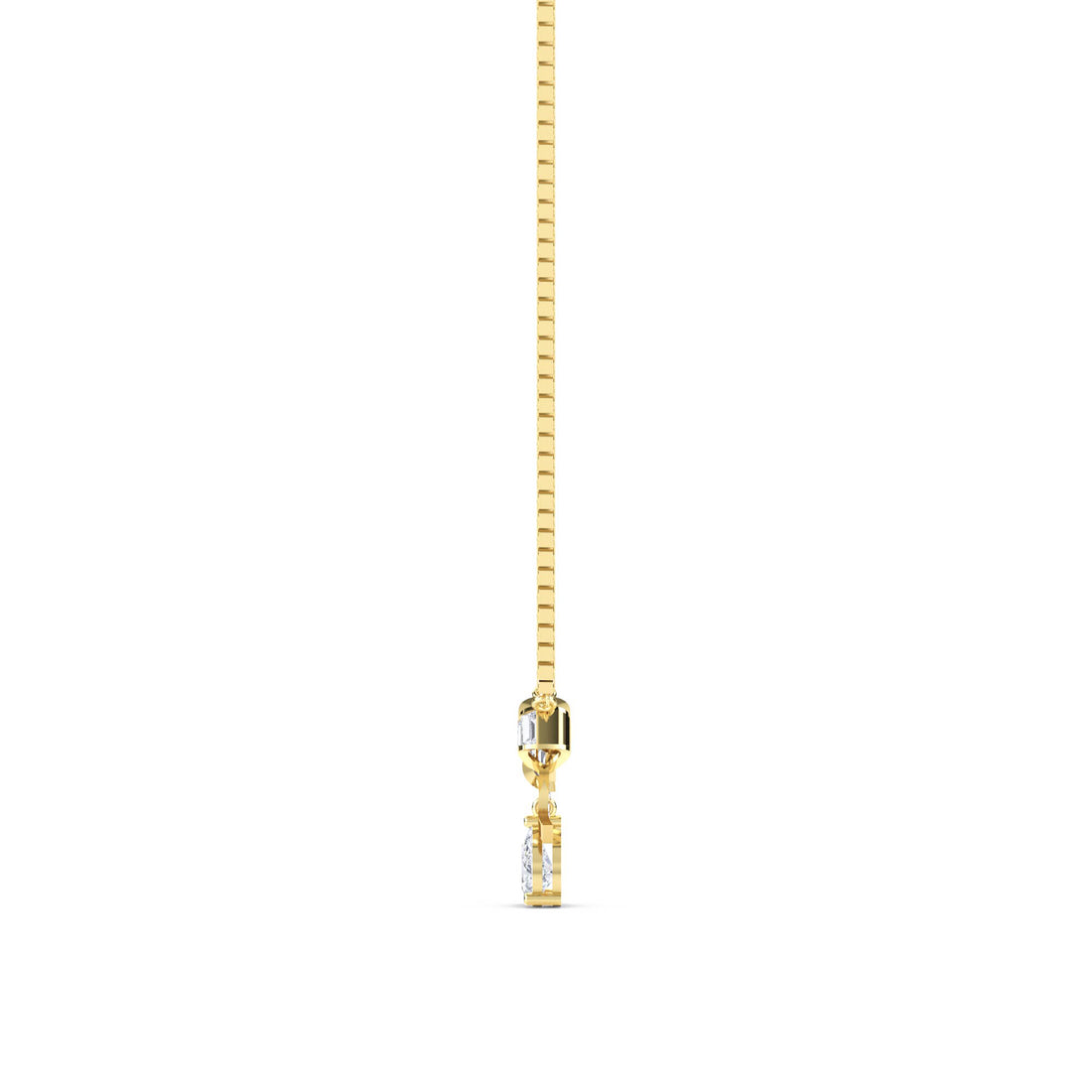 Baguette Bow Drop Pendant