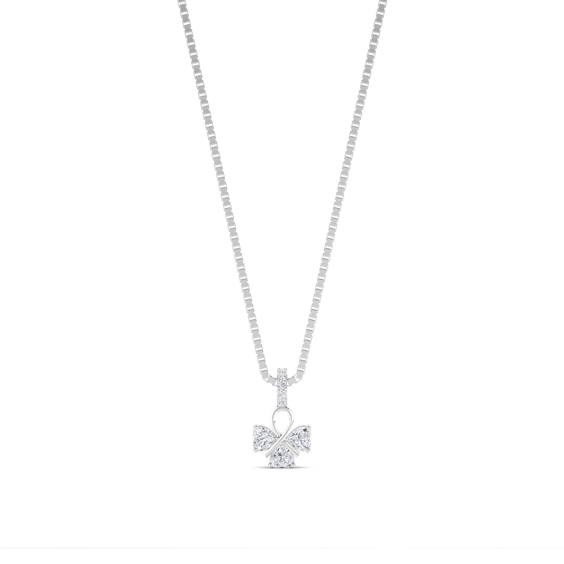 Marquise Bow Pendant (Silver) - image 1