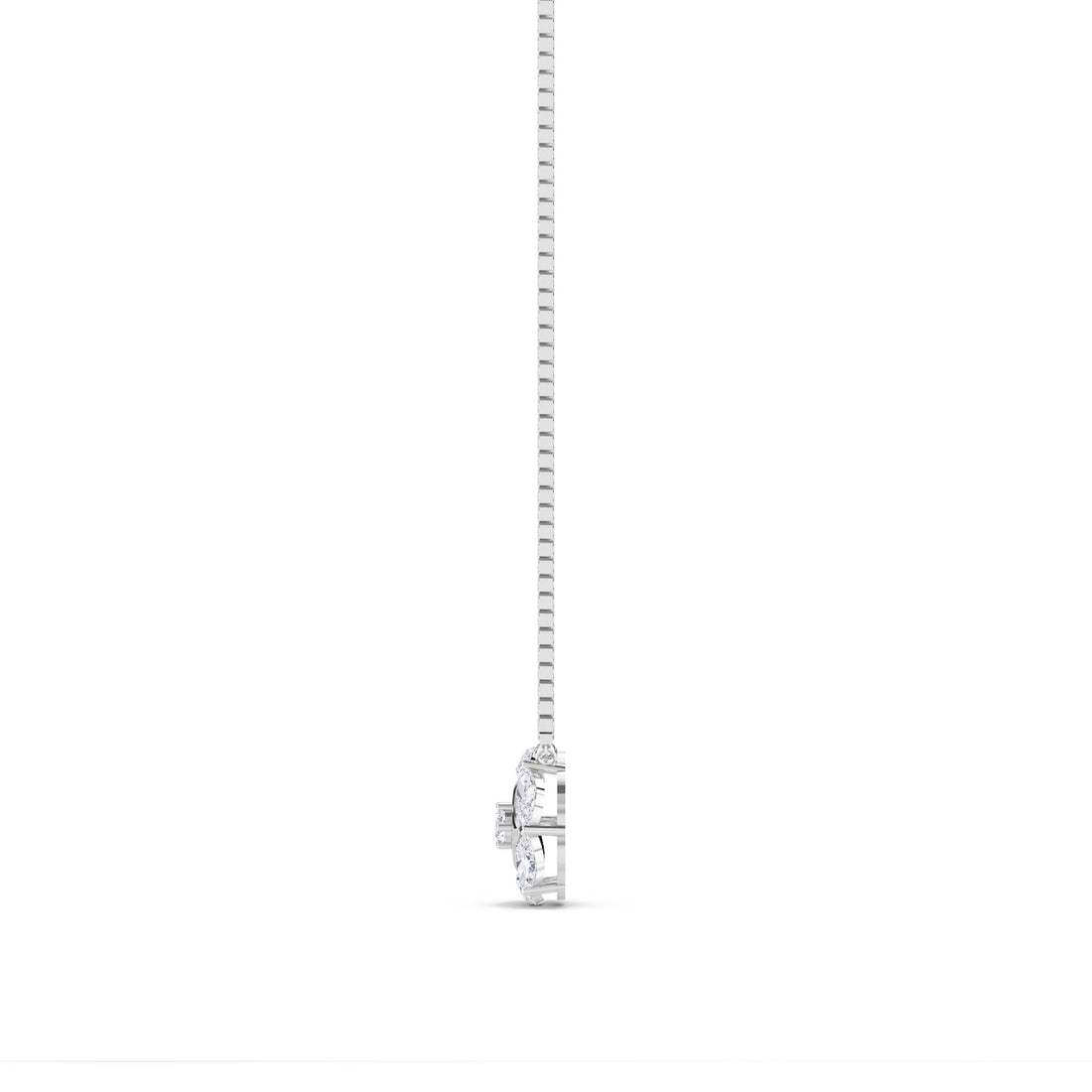 Round Marquise Cluster Pendant (Silver)
