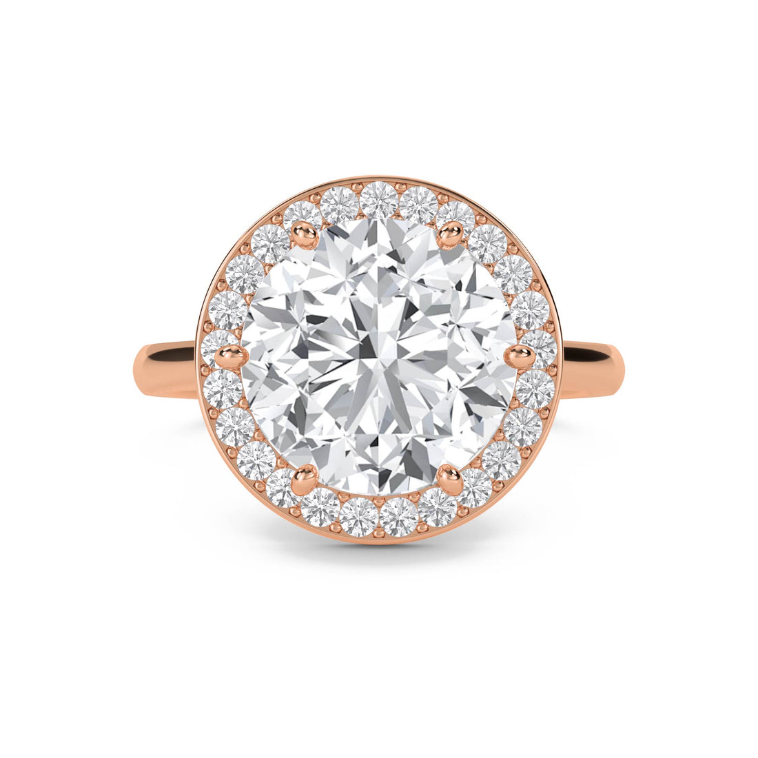 Round Halo Lab Grown Diamond Ring
