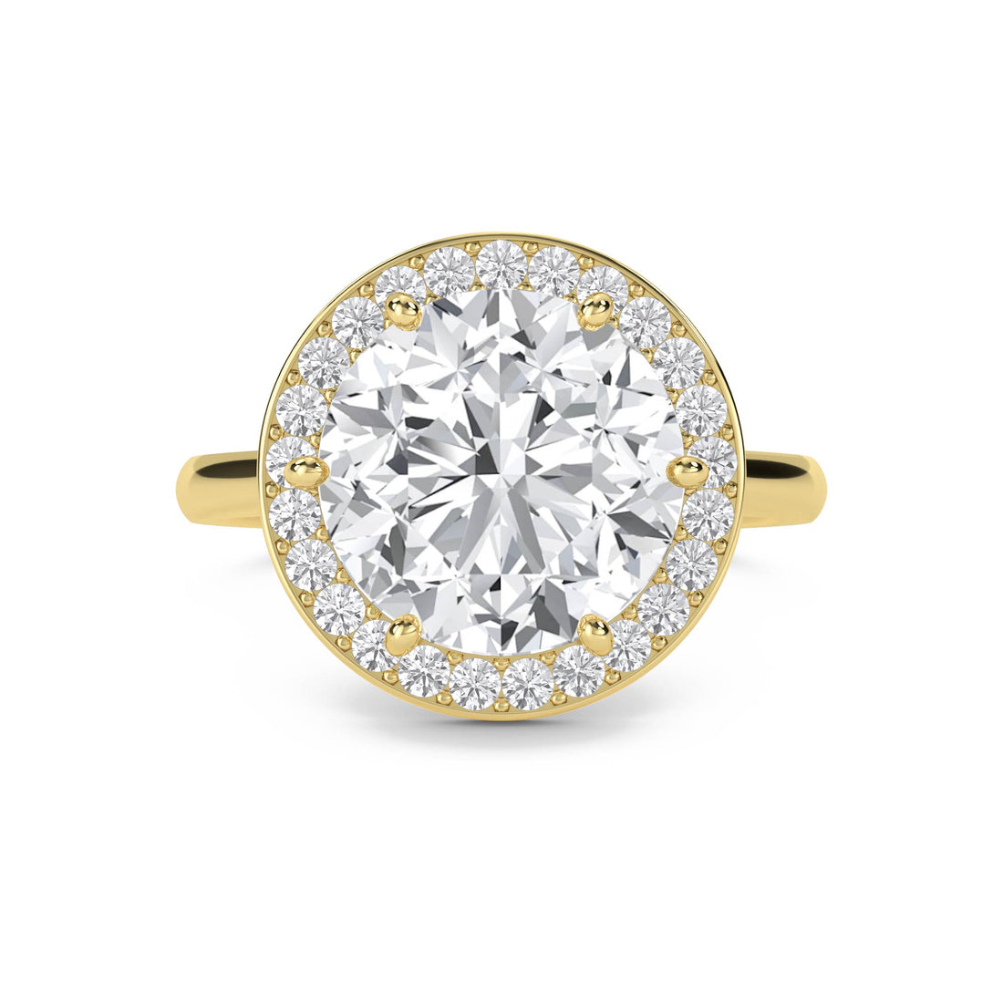 Round Halo Lab Grown Diamond Ring - image 1